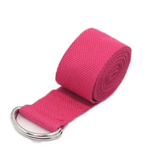 183*3.8Cm Yoga Strap Cotton Exercise Yoga Belt Adjustable Woven Stretch D-Ring Buckle Fitness Stretching Bands Pilates Rope
