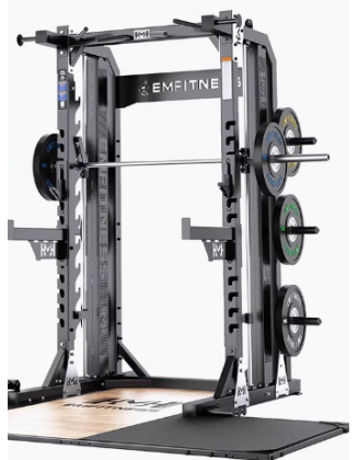 Free squat rack, home semi-frame bench press, professional Smith gantry rack, multi-functional weight bench, commercial equipment