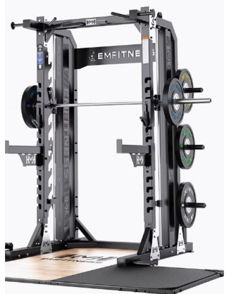 Free squat rack, home semi-frame bench press, professional Smith gantry rack, multi-functional weight bench, commercial equipment