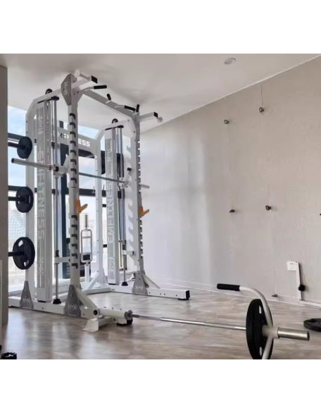 Free squat rack, home semi-frame bench press, professional Smith gantry rack, multi-functional weight bench, commercial equipment