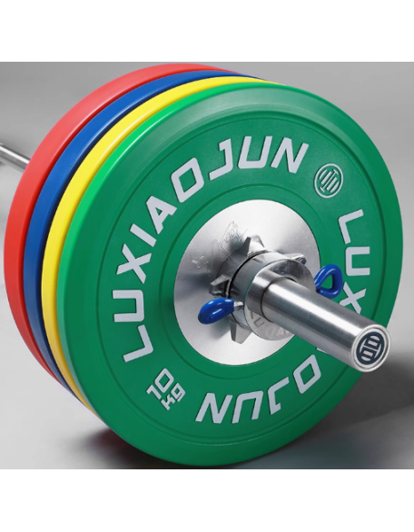 LUXIAOJUN Lu Xiaojun barbell competition piece weightlifting rubber piece fitness colorful barbell plate